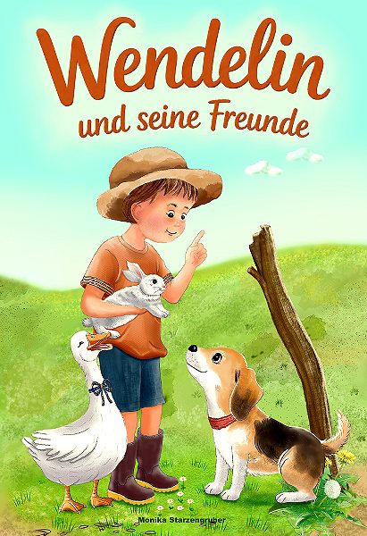 Zwei Kinder stehen vor einem Baum und einer Schlange, umgeben von grüner Natur und einem Buchtitel.
